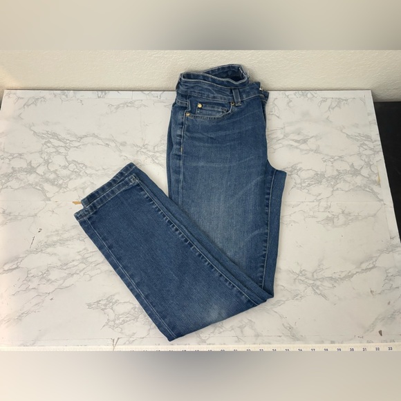 Ellen Tracy Denim - ELLEN TRACY jeans Womens Sz 6 Ankle Blue Denim Wash Straight Leg
